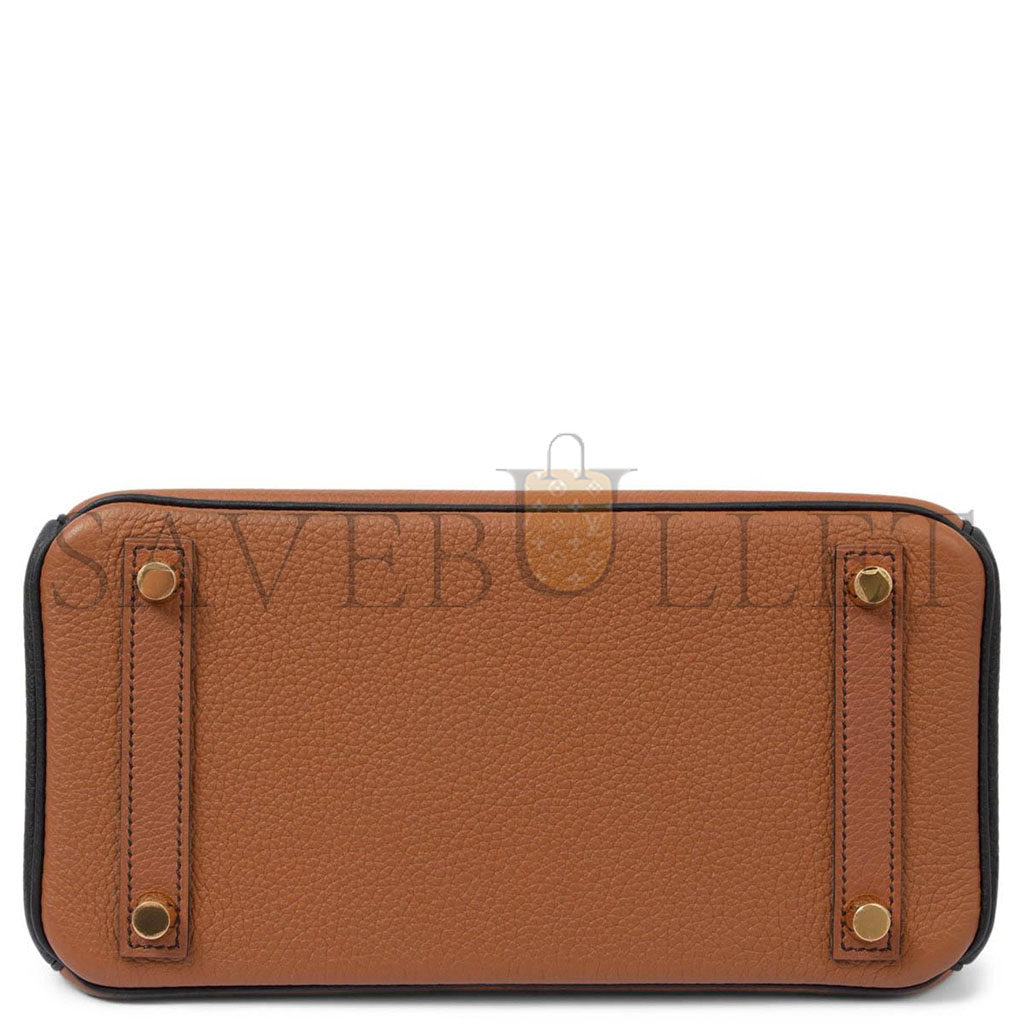 h**mes master birkin 25 epsom G01den brown and black gold buckle 1380217481102 (25*18*13cm)